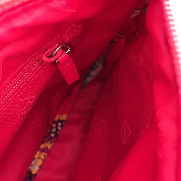 Vera Bradley Rumba Flowers Print Shoulder Little Crossbody Purse Red Quilted - Picture 9 of 15